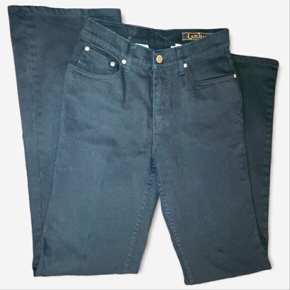 Lawman Vintage Jet black Western Rodeo Jeans women's high-rise bootcut size 5/6 - Picture 1 of 6